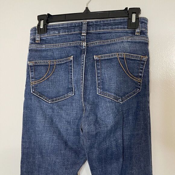 Maje Jeans Blue Fray hem denim jeans Slim Straight size XS US 0 - Picture 3 of 7